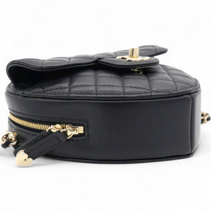 CC In Love Large Heart Bag Black Lambskin Light Gold Hardware