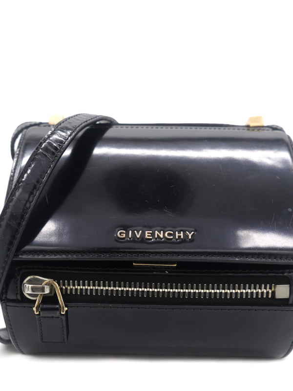 Black Box Leather Pandora Box Mini Crossbody Bag