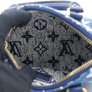 Monogram Jacquard Denim Nano Speedy Blue