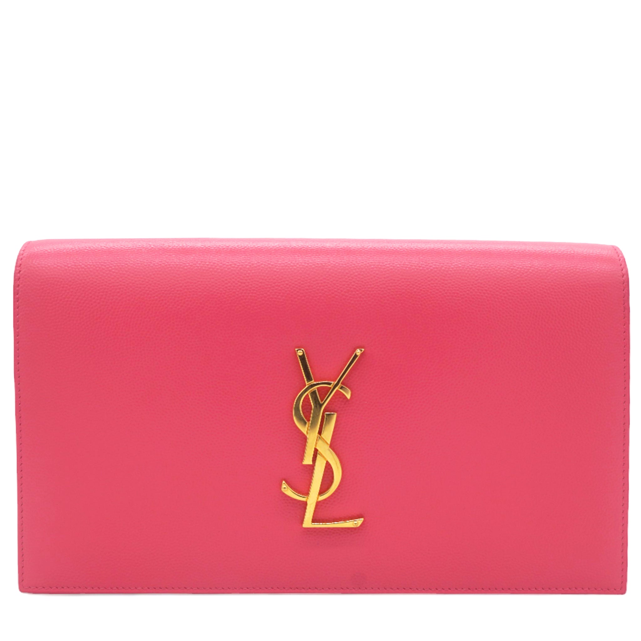 Grain De Poudre Classic Monogram Kate Clutch Pink