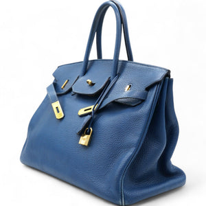 Togo Birkin 35 Bleu Brighton