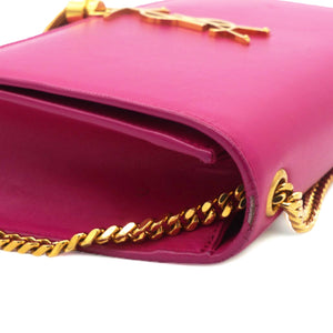 Smooth Calfskin Medium Kate Tassel Satchel Fuschia