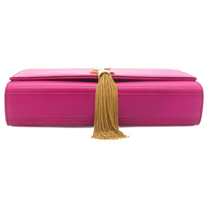 Smooth Calfskin Medium Kate Tassel Satchel Fuschia