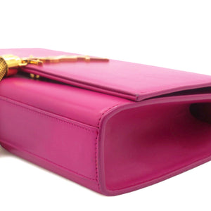 Smooth Calfskin Medium Kate Tassel Satchel Fuschia