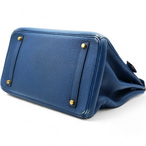 Togo Birkin 35 Bleu Brighton