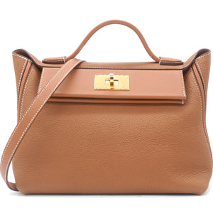 Togo and Swift Leather 24/24 35 Bag Gold 37