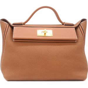 Togo and Swift Leather 24/24 35 Bag Gold 37