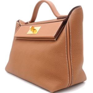 Togo and Swift Leather 24/24 35 Bag Gold 37