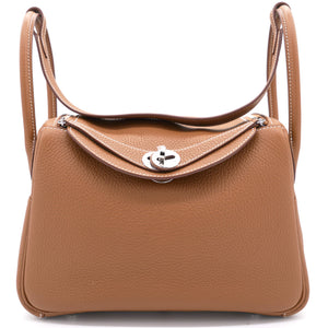 Gold Taurillon Clemence Leather Palladium Hardware Lindy 26 Bag