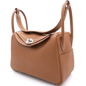 Gold Taurillon Clemence Leather Palladium Hardware Lindy 26 Bag