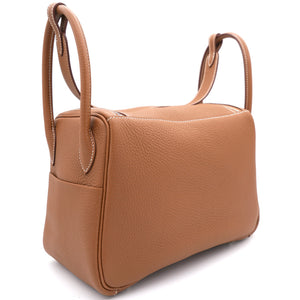 Gold Taurillon Clemence Leather Palladium Hardware Lindy 26 Bag