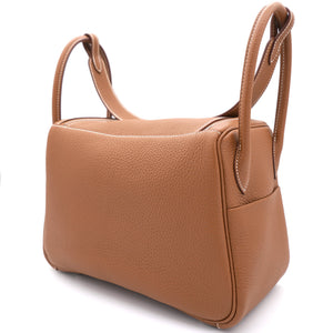 Gold Taurillon Clemence Leather Palladium Hardware Lindy 26 Bag