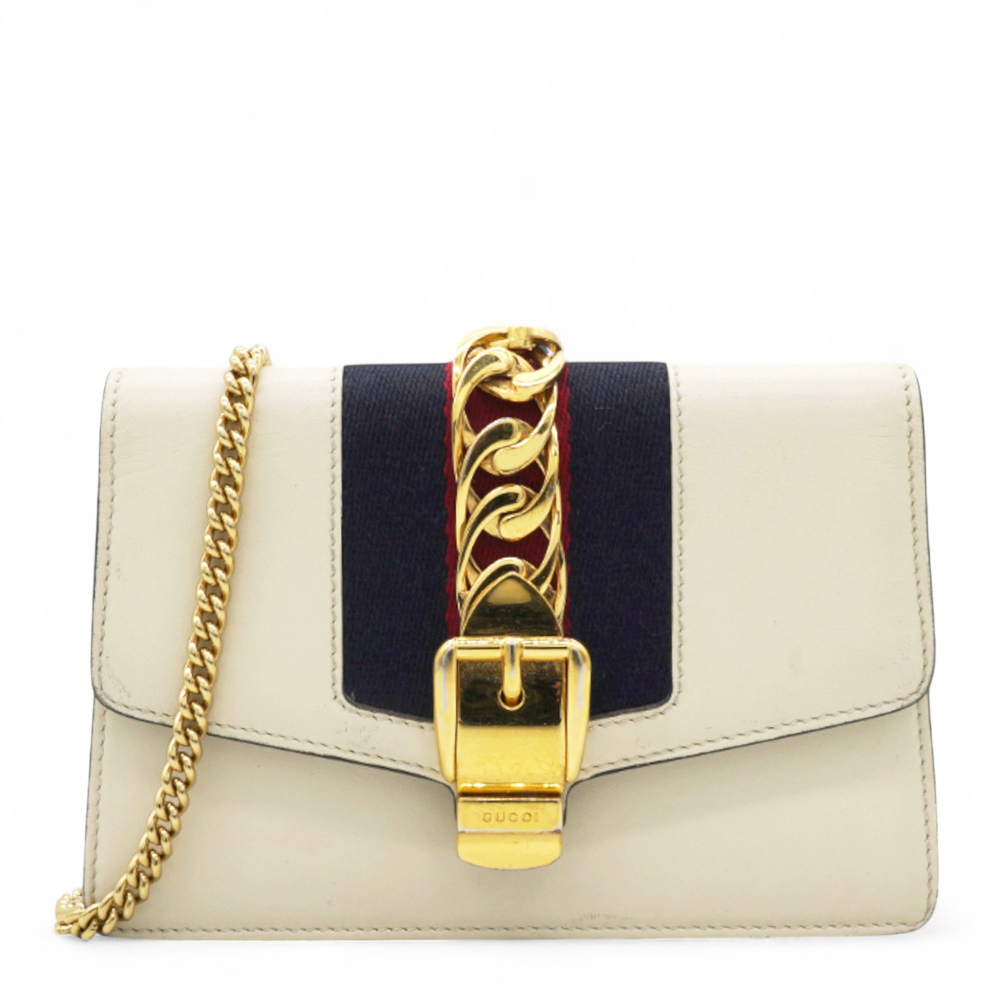 Super Mini Sylvie Chain Shoulder Bag White