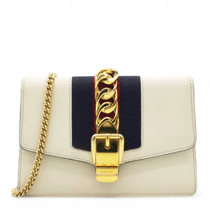 Super Mini Sylvie Chain Shoulder Bag White