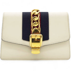 Super Mini Sylvie Chain Shoulder Bag White
