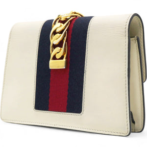 Super Mini Sylvie Chain Shoulder Bag White