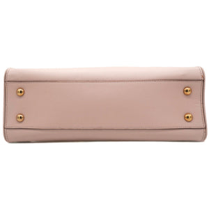 Pink Saffiano Leather Lysa Chain Tote Bag