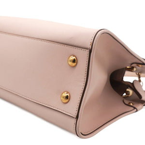 Pink Saffiano Leather Lysa Chain Tote Bag
