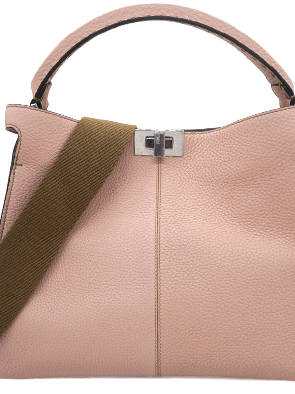 Vitello Seta Shiny Nappa Plexiglass Medium Peekaboo I SEE U Satchel Pink