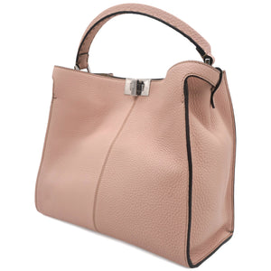 Vitello Seta Shiny Nappa Plexiglass Medium Peekaboo I SEE U Satchel Pink