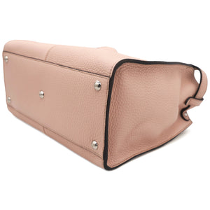 Vitello Seta Shiny Nappa Plexiglass Medium Peekaboo I SEE U Satchel Pink