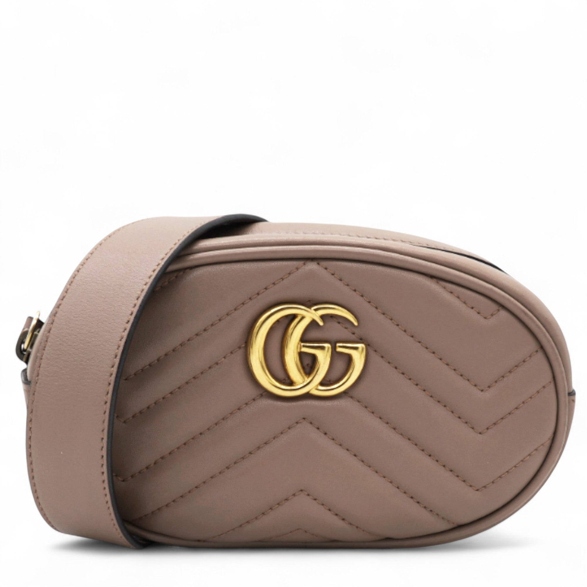 Matelasse GG Marmont Belt Bag Porcelain Rose