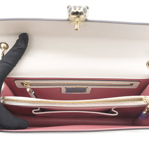 Off White Leather Studded Small Serpenti Forever Shoulder Bag