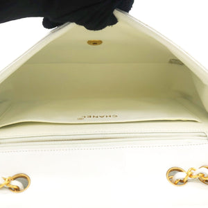 Lambskin Quilted Diana Bag White
