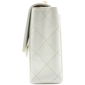 Lambskin Quilted Diana Bag White