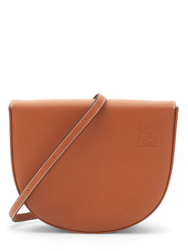 Soft Calfskin Heel Pouch Tan