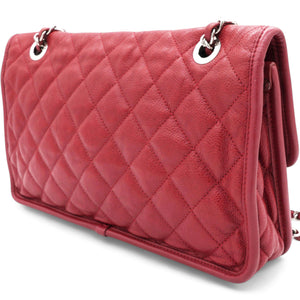 Caviar Quilted French Riviera Flap Red