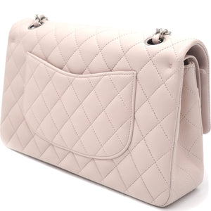 Light Pink Quilted Lambskin Leather Classic Double Flap Bag