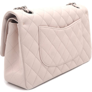 Light Pink Quilted Lambskin Leather Classic Double Flap Bag