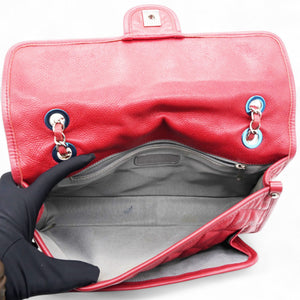 Caviar Quilted French Riviera Flap Red
