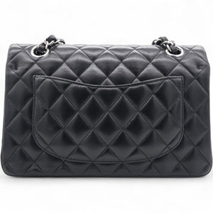 Lambskin Quilted Double Flap Black Small