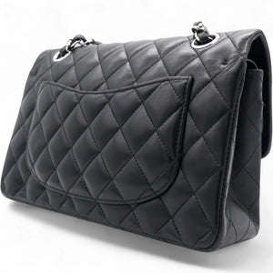 Lambskin Quilted Double Flap Black Small