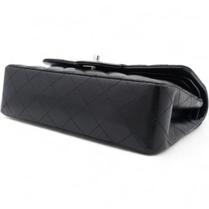 Lambskin Quilted Double Flap Black Small