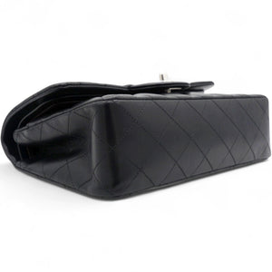 Lambskin Quilted Double Flap Black Small