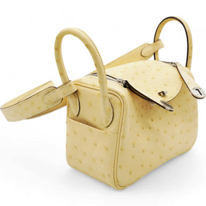 Nata Ostrich Mini Lindy 19 With Palladium Hardware