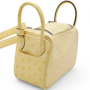 Nata Ostrich Mini Lindy 19 With Palladium Hardware
