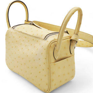 Nata Ostrich Mini Lindy 19 With Palladium Hardware
