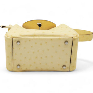 Nata Ostrich Mini Lindy 19 With Palladium Hardware
