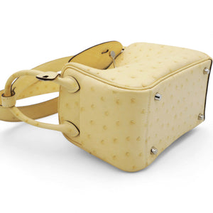 Nata Ostrich Mini Lindy 19 With Palladium Hardware