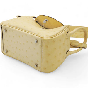 Nata Ostrich Mini Lindy 19 With Palladium Hardware