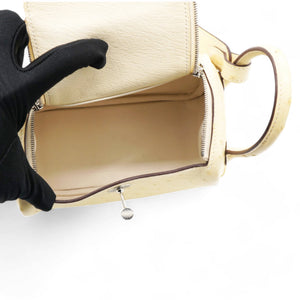 Nata Ostrich Mini Lindy 19 With Palladium Hardware