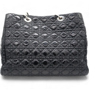 Lambskin Cannage Large Dior Soft Shopping Tote Black