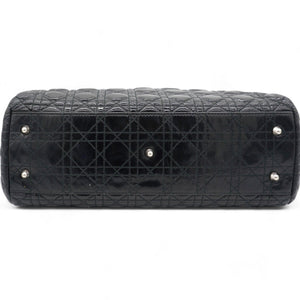 Lambskin Cannage Large Dior Soft Shopping Tote Black