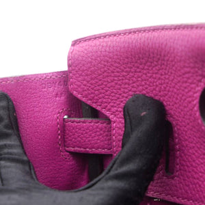 Togo Birkin 30 Rose Pourpre Palladium Hardware