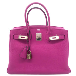 Togo Birkin 30 Rose Pourpre Palladium Hardware