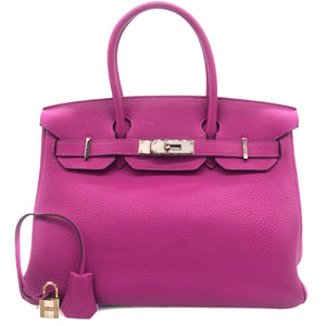 Togo Birkin 30 Rose Pourpre Palladium Hardware